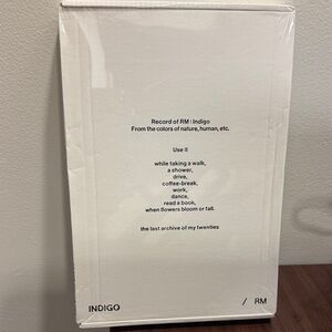 Indigo Record of RM 
Includes CD CD envelope outbox booklet
